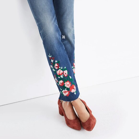 Madewell High-Rise Slim Boyjean - Embroidered Edition-Sz. 26 - Picture 7 of 15